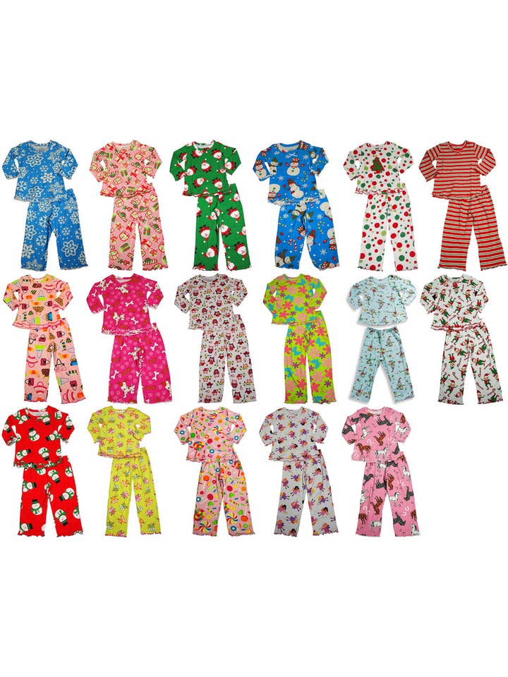 Eastern Off Price - Wholesale Sleepwear set – Kids - Sara's Prints Girls 2 Piece Long Sleeve Sleepwear Pajama Set25