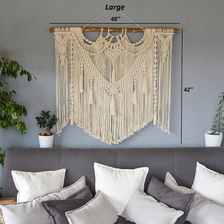 Bonnie Handmade - Wholesale Decorative Tassel/Wall Drop - Extra Large Macrame Wall Hanging, Bohemian Decoration (TAG)2