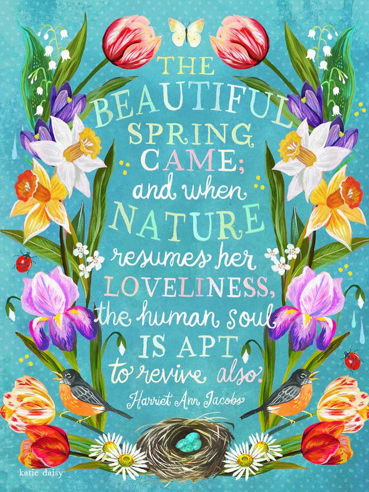 Beautiful Spring Art Print for wholesale by Katie Daisy