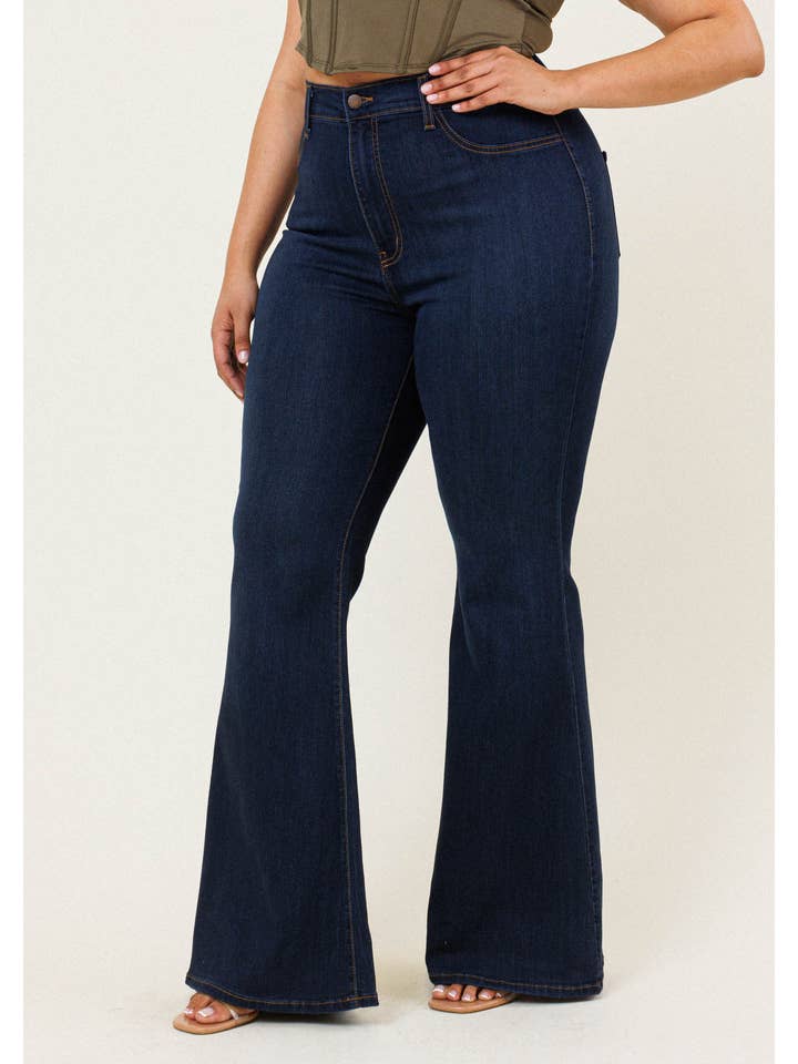 Vibrant M.i.U - Wholesale Jeans - Women's - Plus Tall Bell Flare Jeans