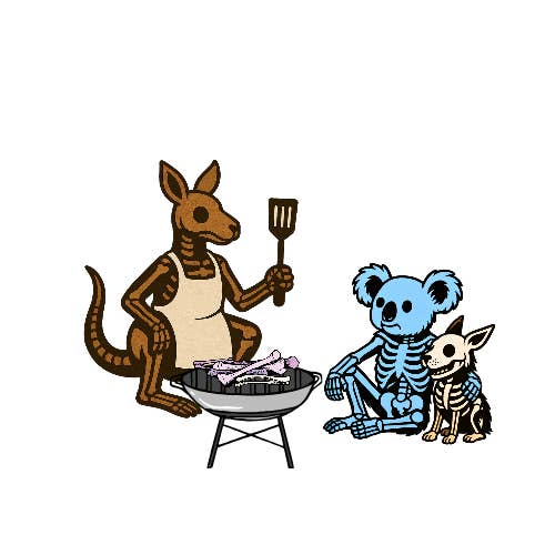 Aussie BBQ | Pure Cotton Shirt |Embroidered | Unisex Fit for wholesale by Bone Appetito