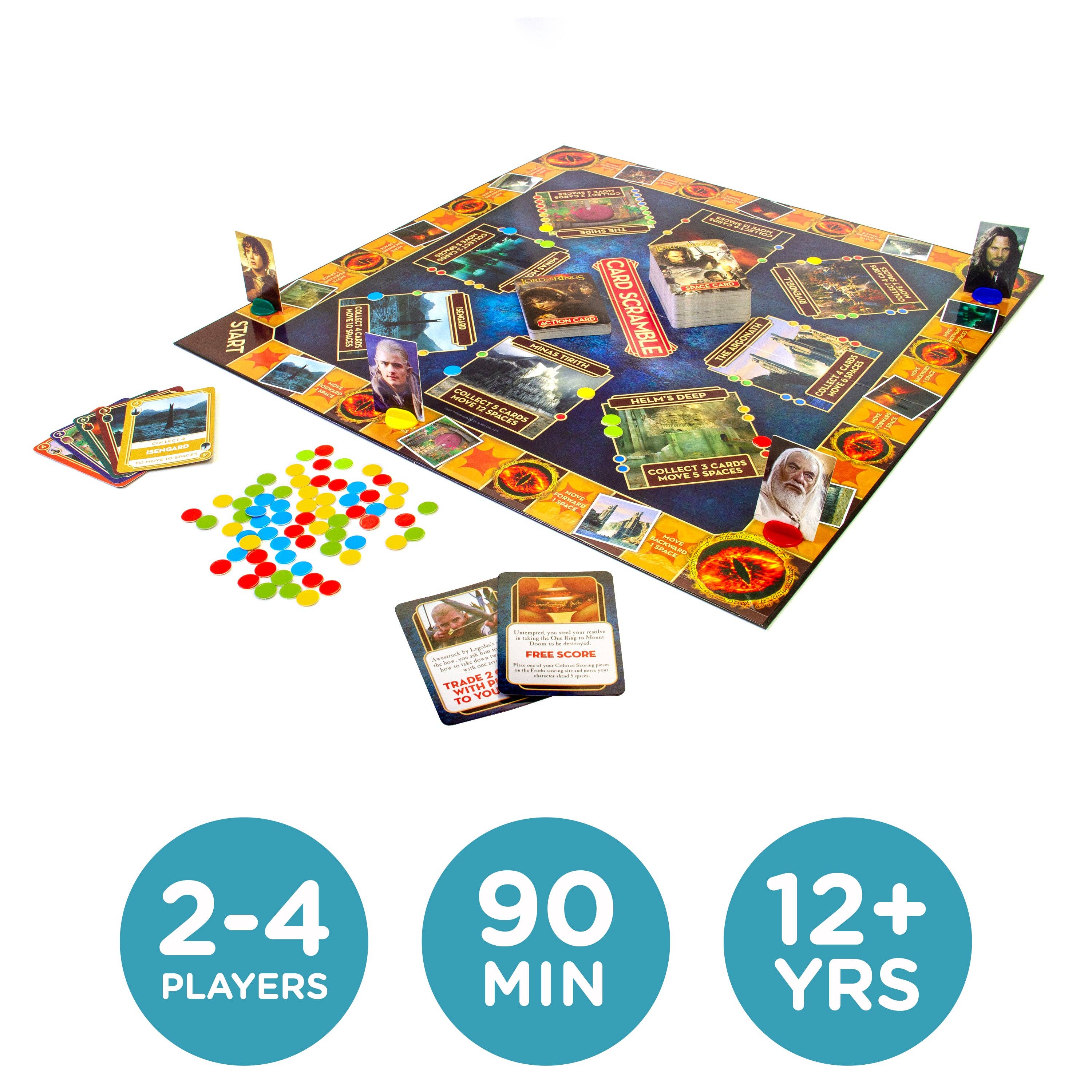 AQUARIUS, GAMAGO, ICUP, & ROCK SAWS by NMR Brands - Wholesale Board Game - Lord of the Rings Card Scramble1