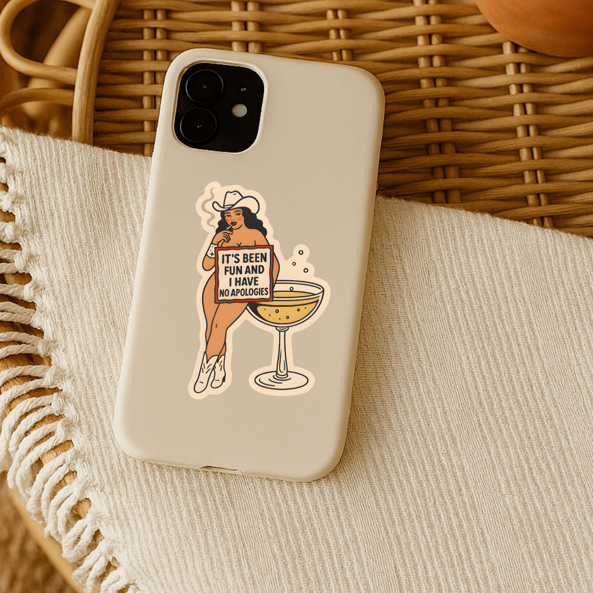 inviting affairs paperie - Wholesale Sticker - It’s Been Fun and I Have No Apologies Sticker –Retro Cowgirl1