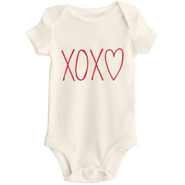 XOXO - ORGANIC BODYSUIT for wholesale by Barnacle Baby