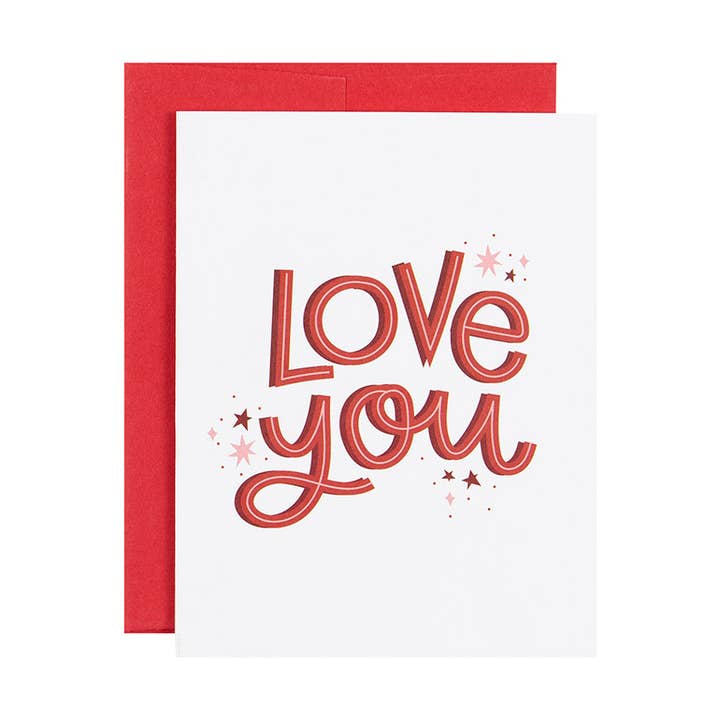 Love You Greeting Card for wholesale by Pippi Post