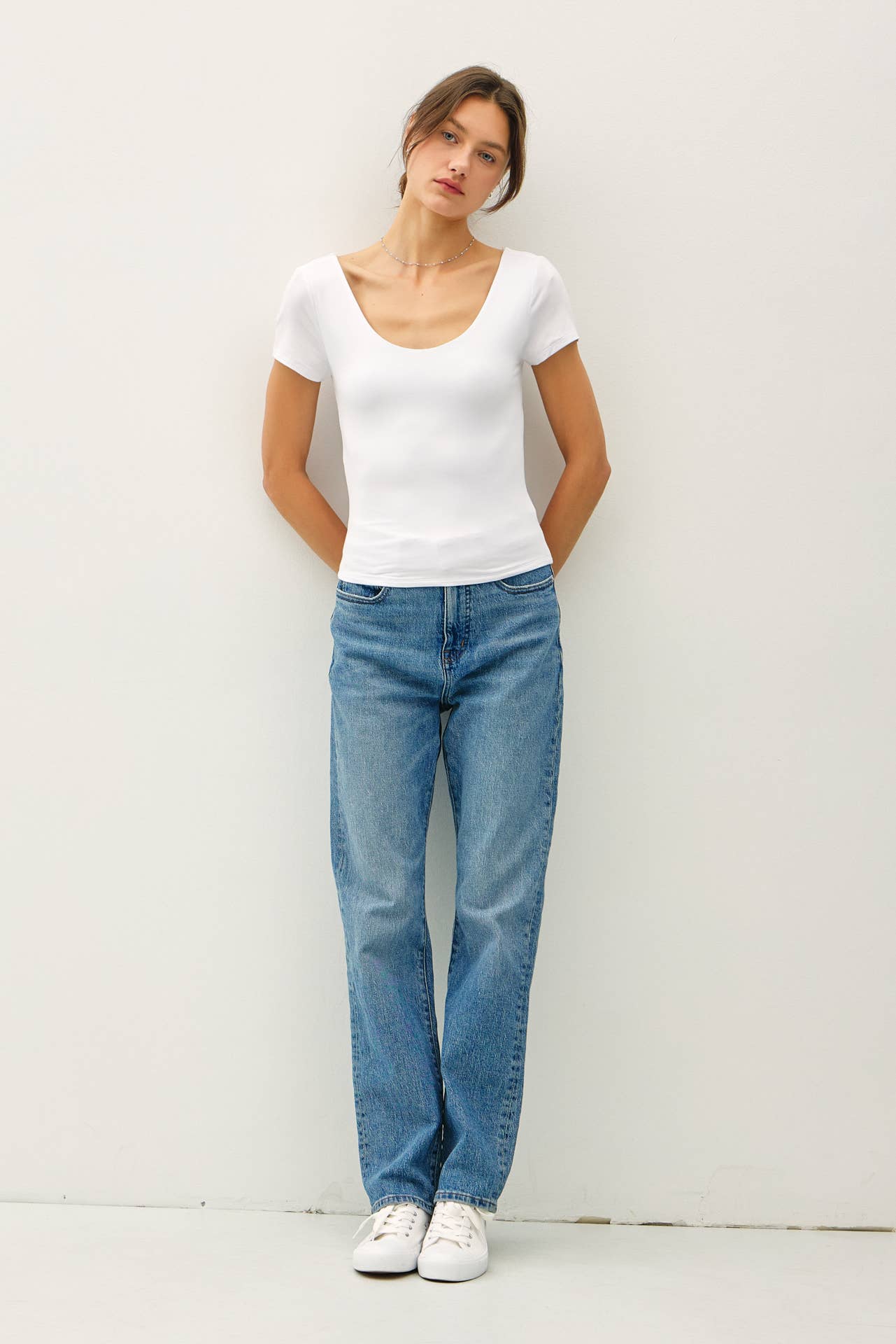 Be Cool - Wholesale T-Shirt - Women's - [SOFT CORE] BASIC DOUBLE LINED SCOOP NECK CAP SLEEVE TOP 5