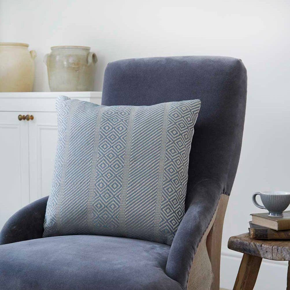 Weaver Green - Wholesale Chair Cushion - Minerva Duck Egg Cushion1