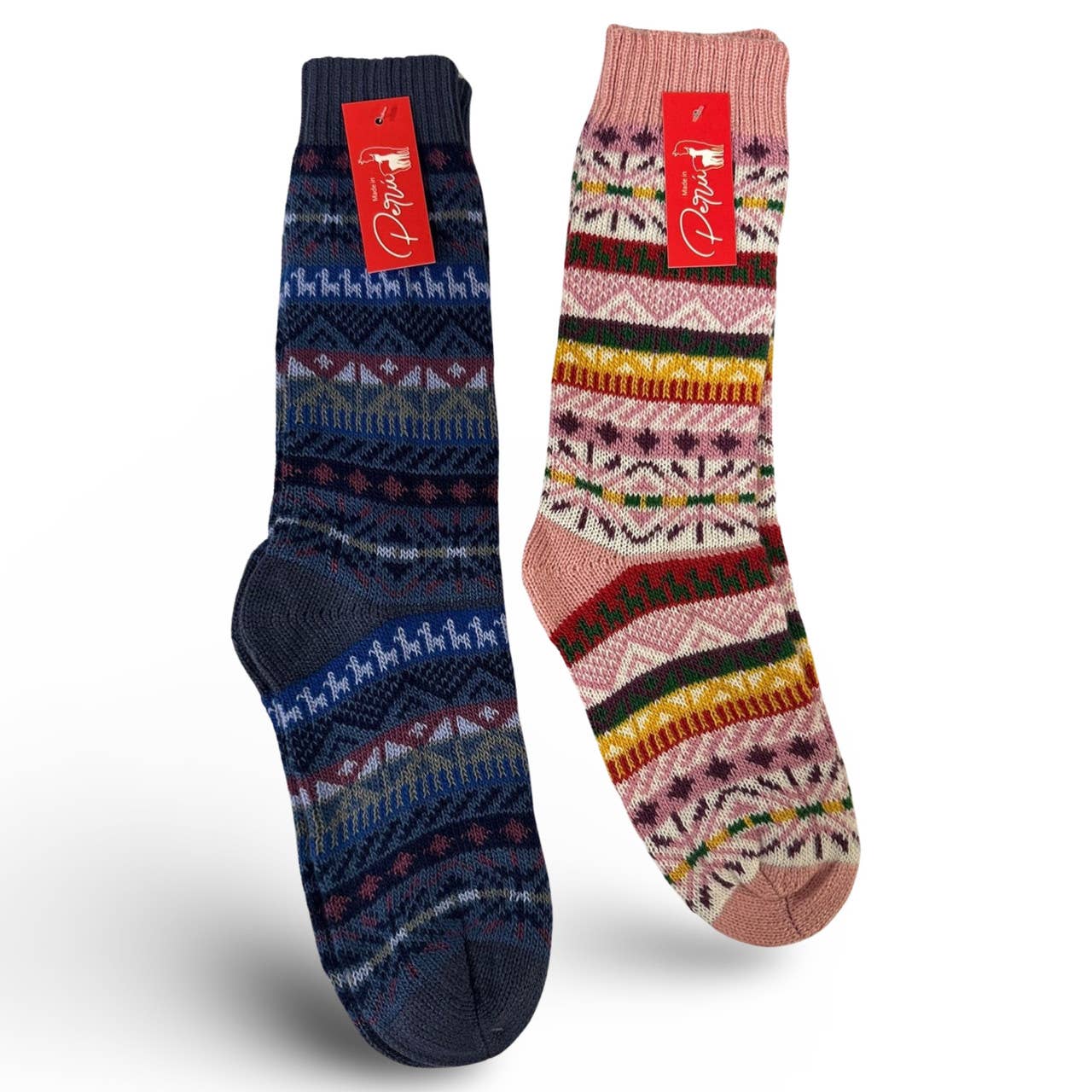 Sanyork Fair Trade - Wholesale Sokken - Uniseks - Baby-alpaca gebreide sokken met geometrische Super Inca ontwerpen3