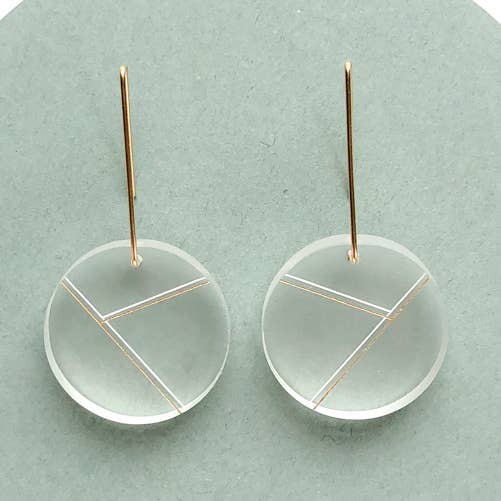Meret Earring · Minimalist Circle Geometric for wholesale by Bird of Virtue