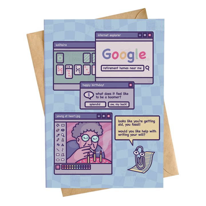 Mona Mauve • Silly Art! – wholesale Födelsedagskort – Boomer | Roligt, oförskämt och stötande födelsedagskort