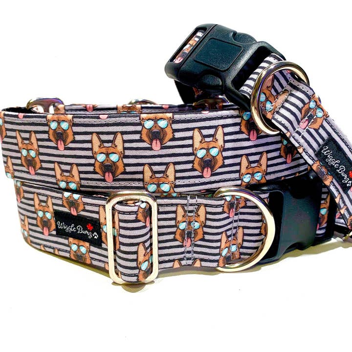 Top Gun Shepherd Dog Collar for wholesale by Wiggle Bumz