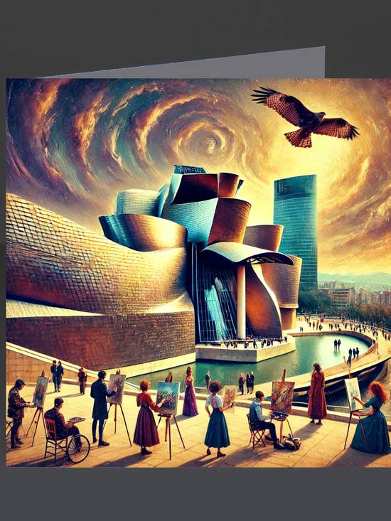 Guggenheim Bilbao 3 / Wenskaart voor wholesale door Eliot Siegel & The British Art Gallery