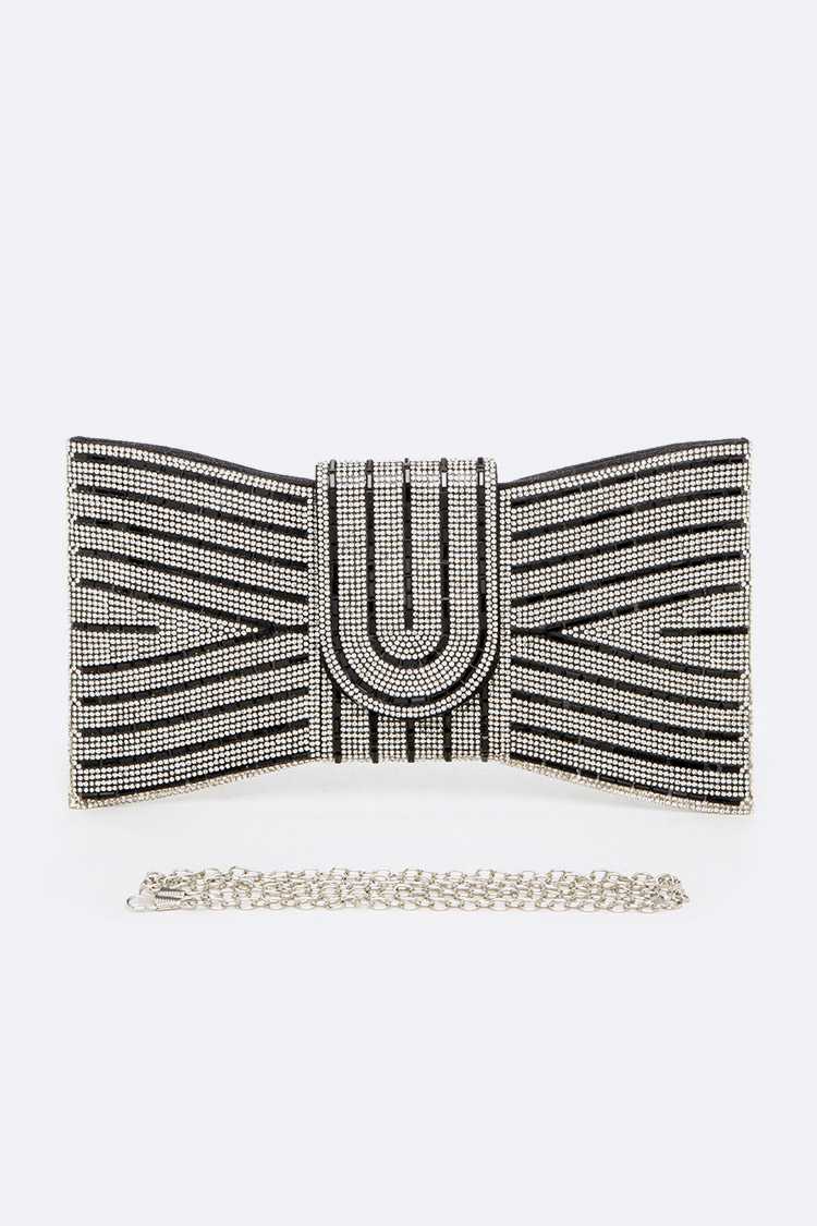 Artini Accessories - Wholesale Clutch Bag - Women's -  Rhinestone Bowtie Convertible Clutch 1