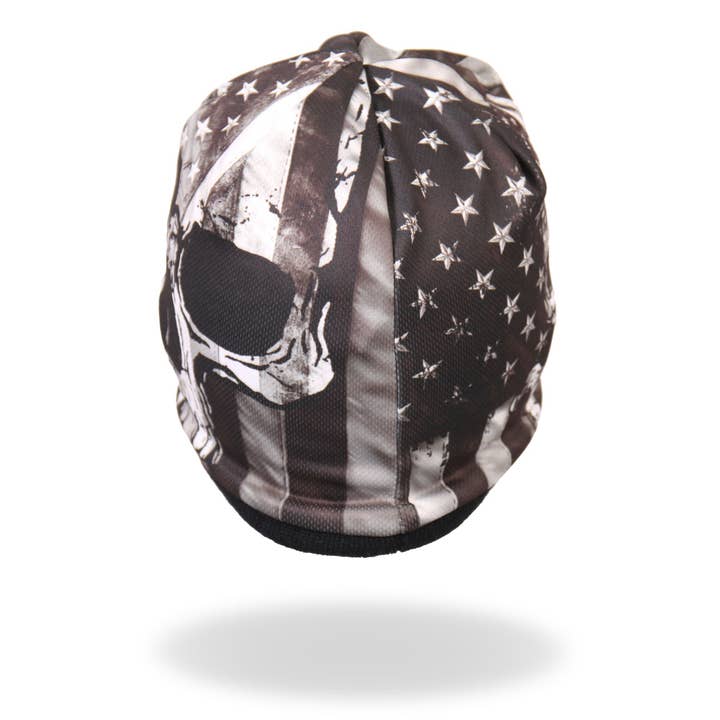 MULTI Hot Leathers KHC1033 Flag Skull Sublimated Beanie for wholesale on Faire