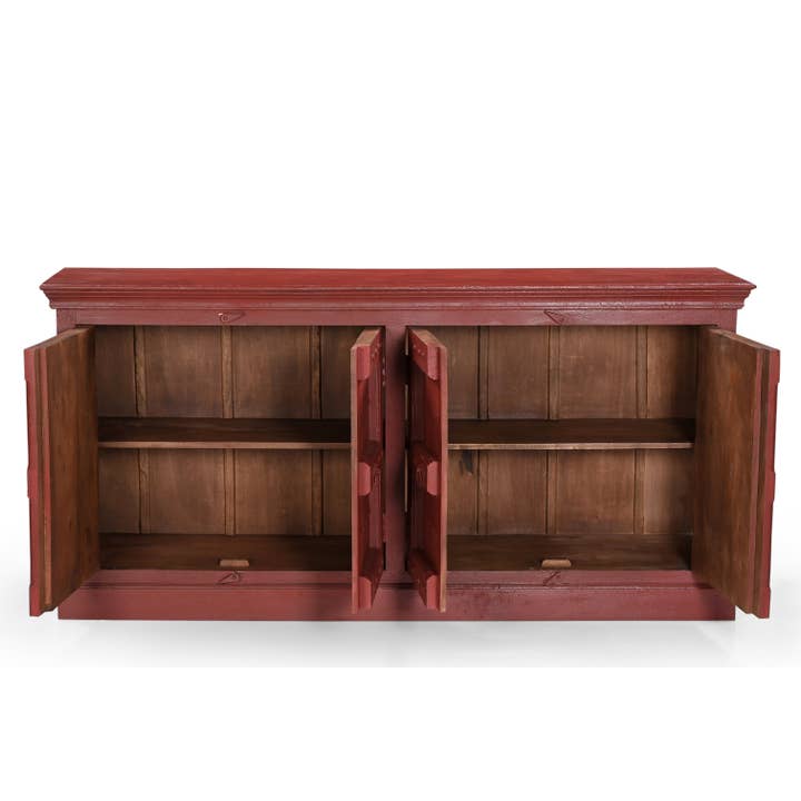 Timbergirl - Wholesale Sideboard - Woodland Red Wooden Sideboard 72"2