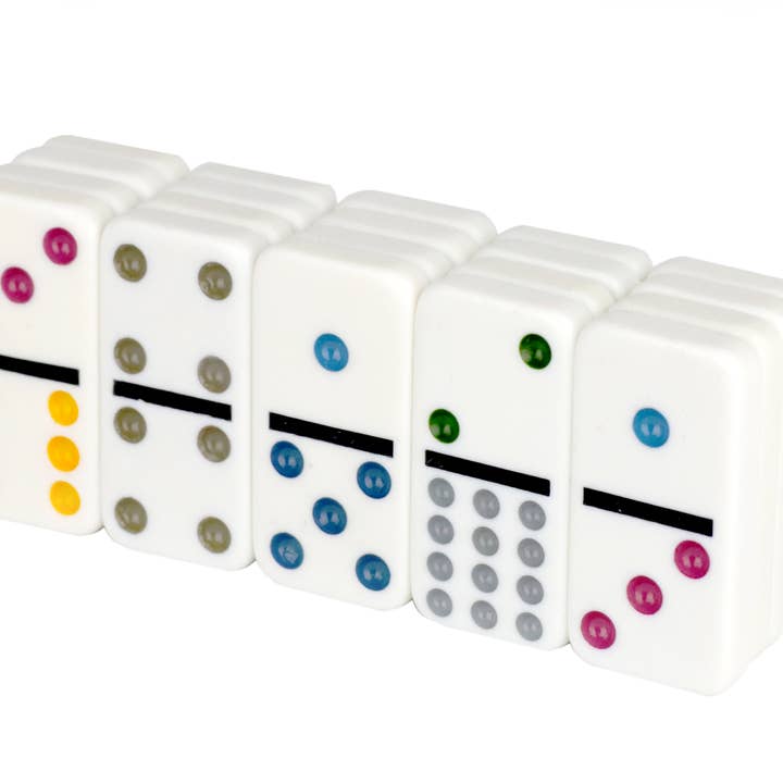Regal Games - Wholesale Dominoes - Double 12 Mexican Train Dominoes with DOTS and Plastic Acces1