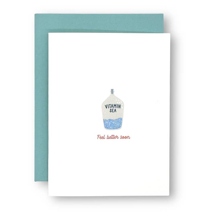 VITAMIN SEA - Hand Glittered Greeting Card for wholesale by Seaside + Sunshine Greetings