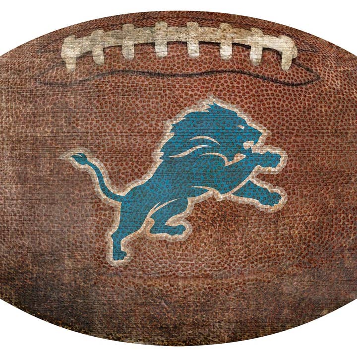 Detroit Lions 12in fodboldformet skilt for engroshandel hos Fan Creations