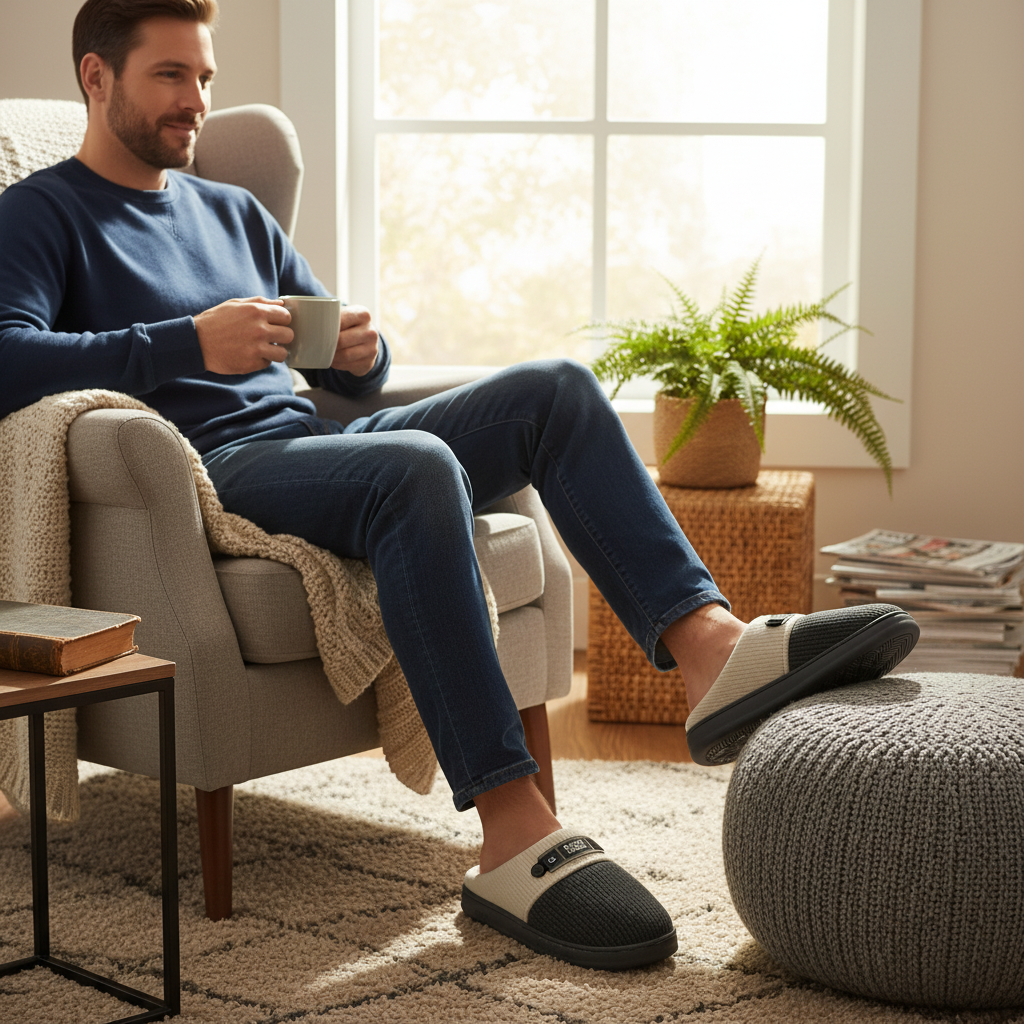 FLUFFERY - Wholesale Slippers - Men's - Texlina Men's Slippers (Pack of 12 Pairs)1