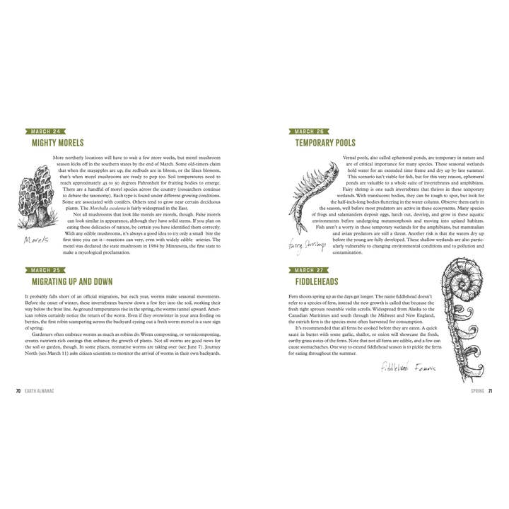 Mountaineers Books - Vendita all'ingrosso Libro su natura e attività all'aria aperta - Earth Almanac - Calendario della natura per scoperte tutto l’anno3