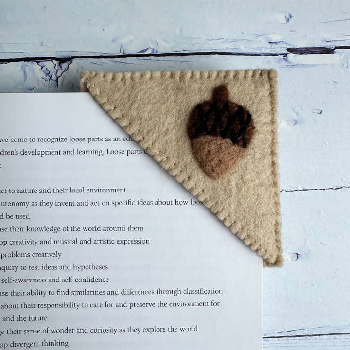 Sewing Seeds Play - Wholesale Bookmark - Felt Corner Bookmark - Acorn1