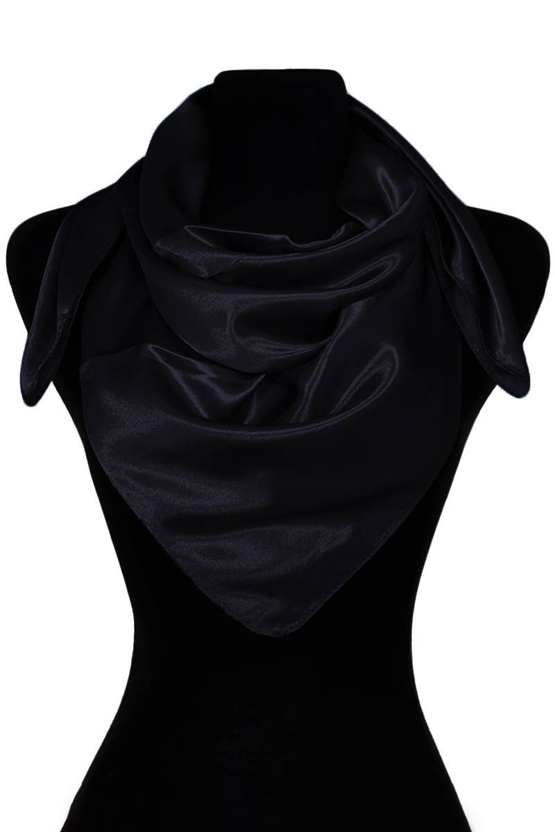 Cap Zone - Vente Écharpe – femme - Foulard carré brillant en satin polyester effet soie2