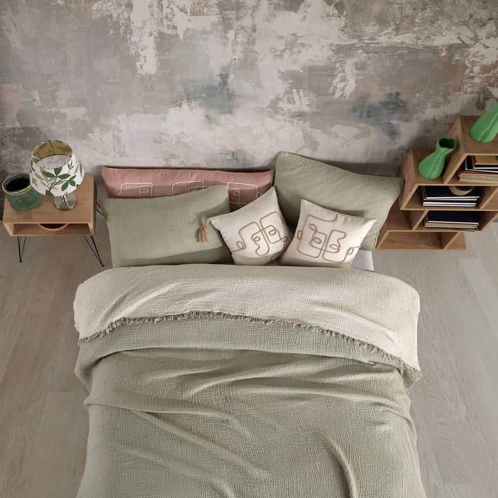 Aseel Buy Good - Vente Plaids - Ensemble de literie King avec jeté, couleur verte7