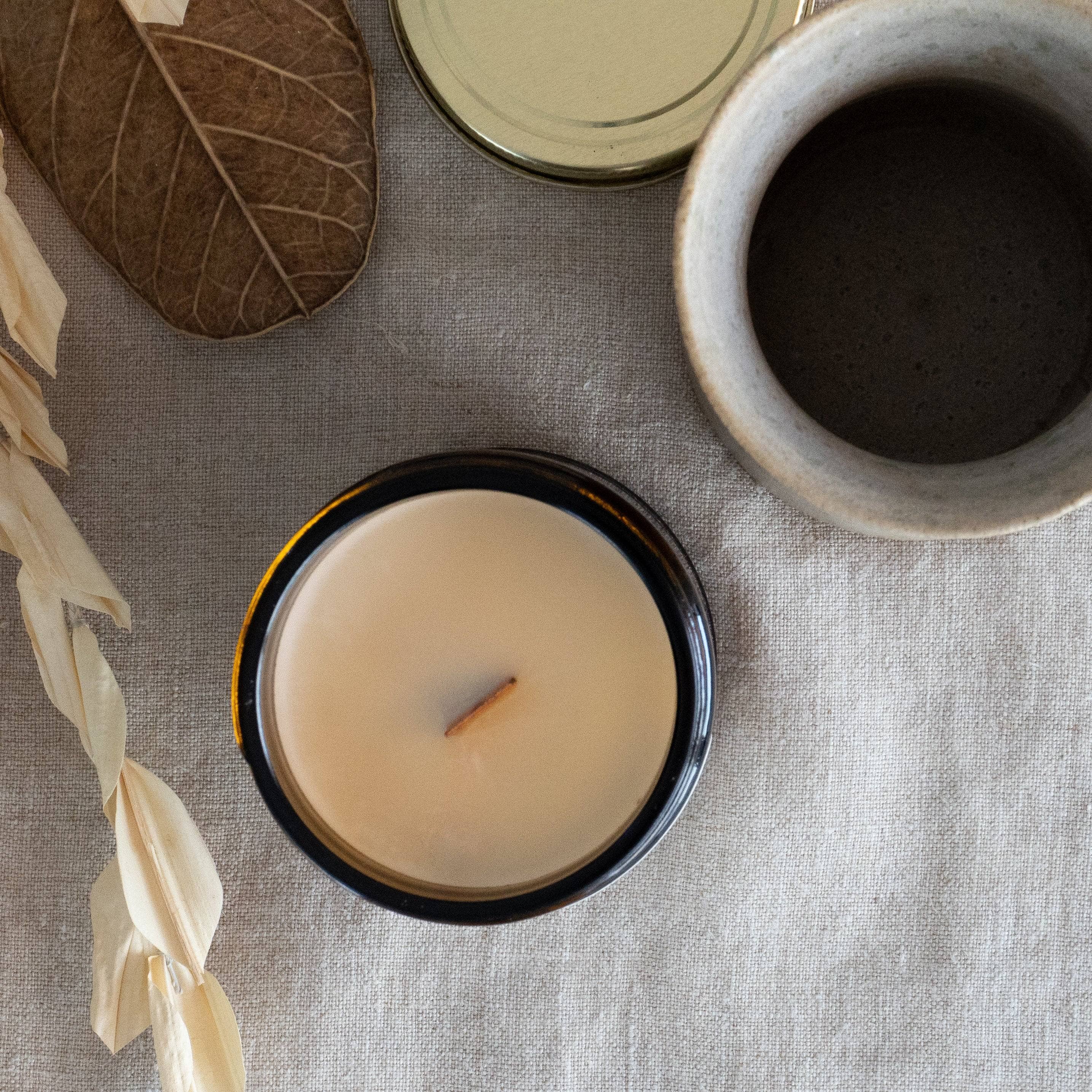 Scent & Psyche - Wholesale Jar/Filled Candle - Fresh Start Scented Candle  - 7oz Amber Jar1