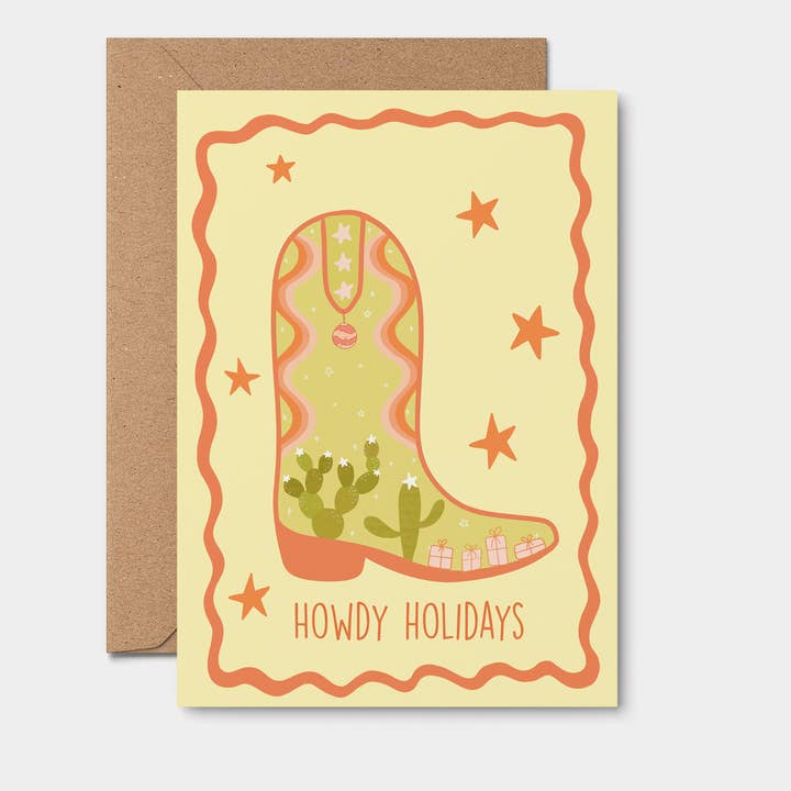 Howdy Holidays | Christmas Card | Holiday Card for wholesale by From Rosalie