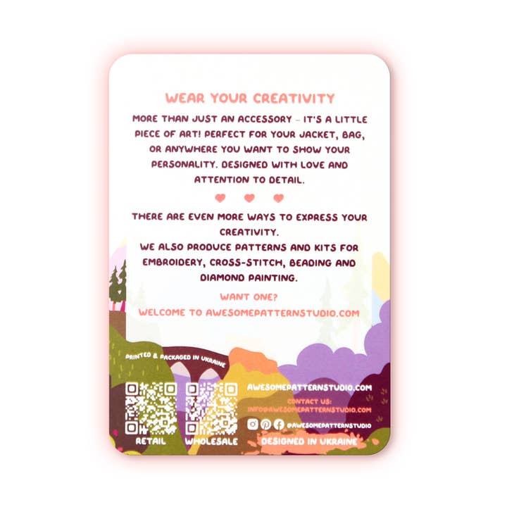 Awesome Pattern Studio - Wholesale Lapel pin/button - Enamel Pin - Belle Castle. Badge, Lapel Pin1