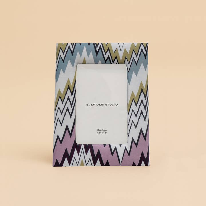 Chevron Fabric Photo Frame for wholesale by Ever desi studio