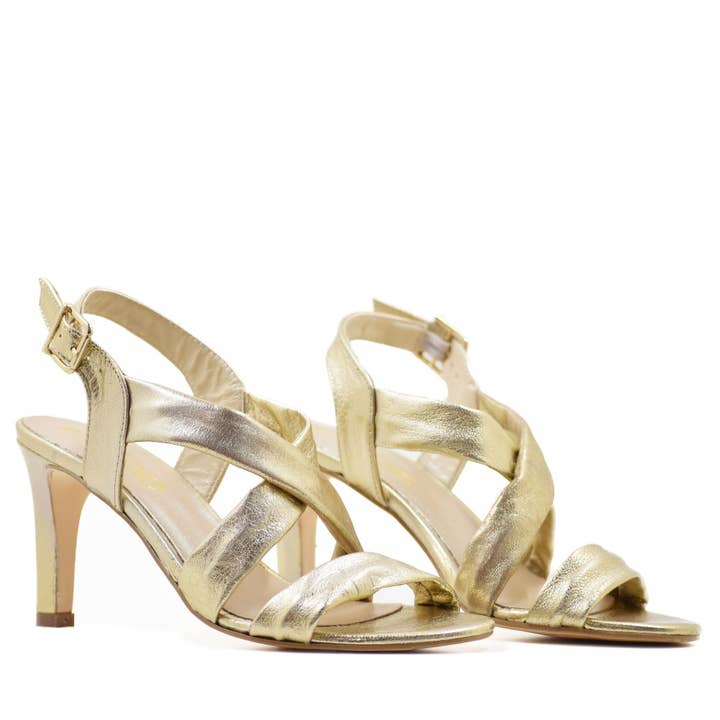 Elodie - Vente Talons hauts – femme - Sandale Victoria en cuir mixte avec talon de 8 cm7