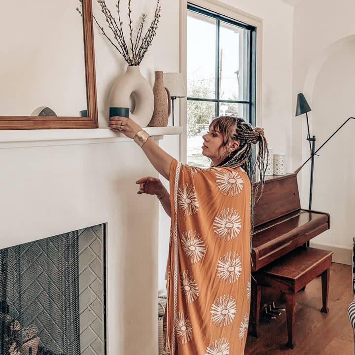 Calm & Grounded: Patchouli & Honey Boho Hemp Candle 10 oz for wholesale by The Modern Sonoran