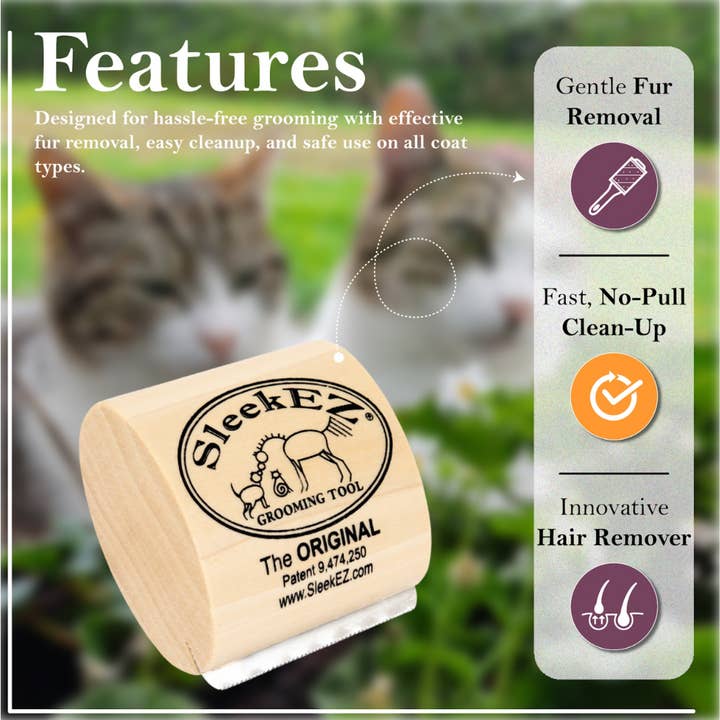 SleekEZ - Wholesale Pet Grooming Tool - Cat - SleekEZ® Cat Brush for Shedding and Grooming (2.5 inch)8
