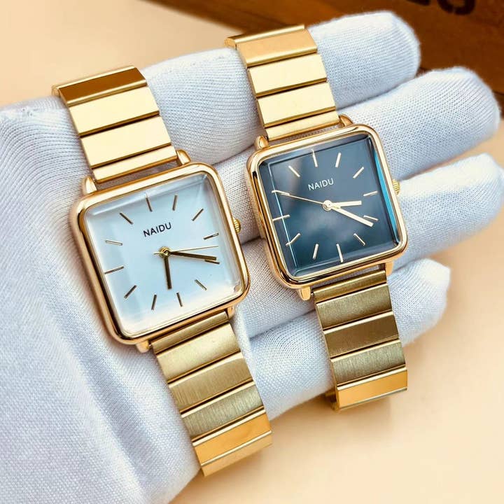 WoodWristCo – wholesale Wrist watch – Women's – Women's Stainless Steel Square Minimalist Watch
