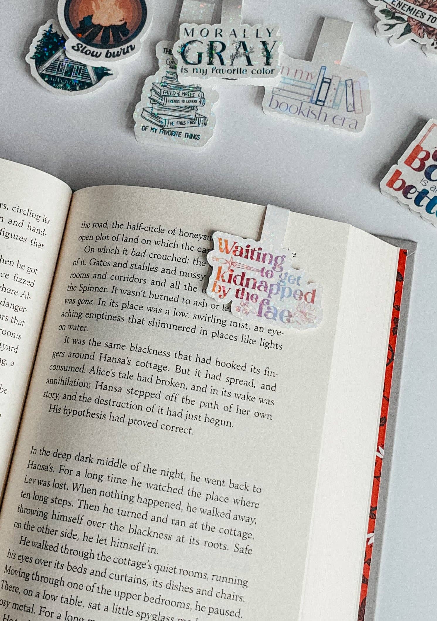 Midnight Readers Shop - Wholesale Bookmark - Waiting to get Kidnapped by the fae- Magnetic Bookmark | Cute Bookmarks | Rainbow Bookmark | Bookish Gift | Holographic | faerie bookmark | Fantasy Bookmark | Fantasy Romance Lovers3