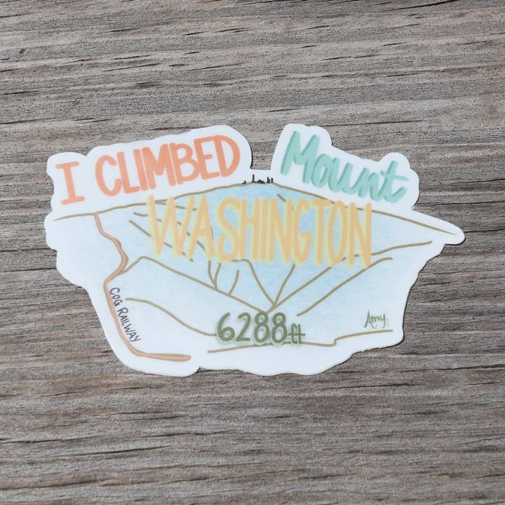 I climbed Mount Washington Sticker for wholesale by Sisters' Sunflowers