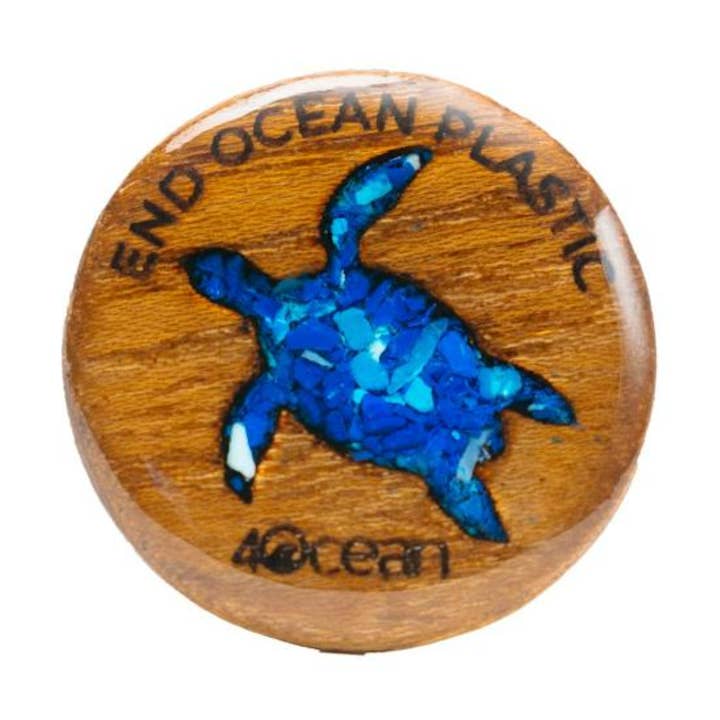 Spilla offset in plastica, motivo tartaruga marina, confezione da 6 per la vendita all'ingrosso da parte di 4ocean