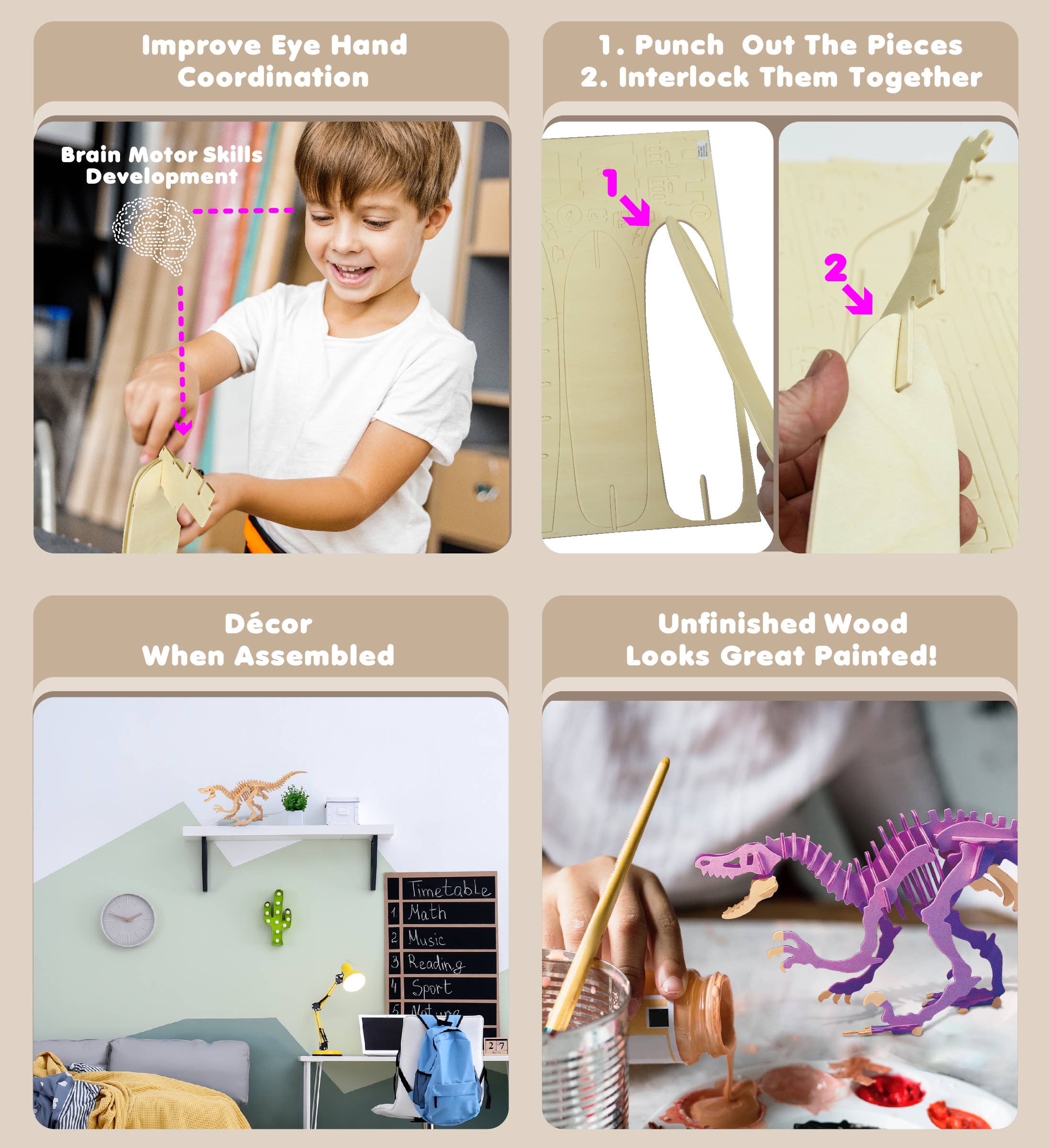 Cota Global - Wholesale Puzzle - Kids - 3D Puzzles - Velociraptor2