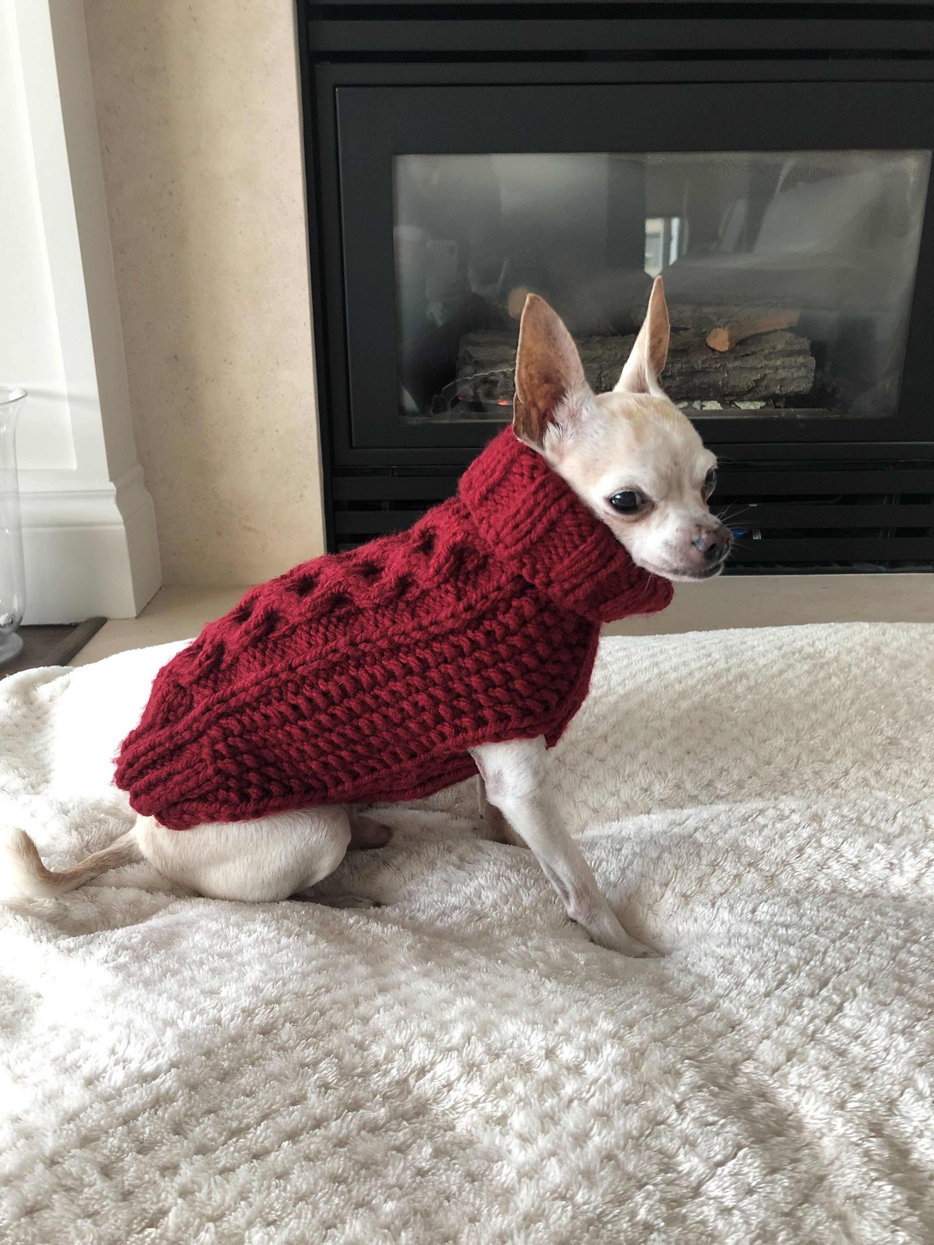 Leni Knits Limited - Wholesale Pet Sweater - Dog - The Original Honeycomb Cable Knit Dog Sweater15