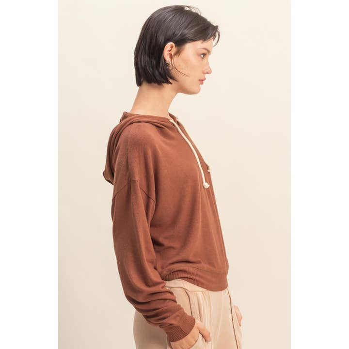 Double Zero - Wholesale Hoodie - Women's - Long Sleeve Brushed Fabric Everyday Hoodie7