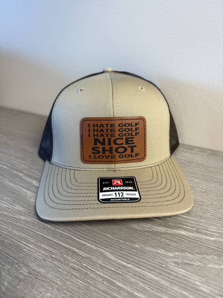 I Hate Golf Men's Richardson 112 Trucker Hat for wholesale by Designed To Flaunt
