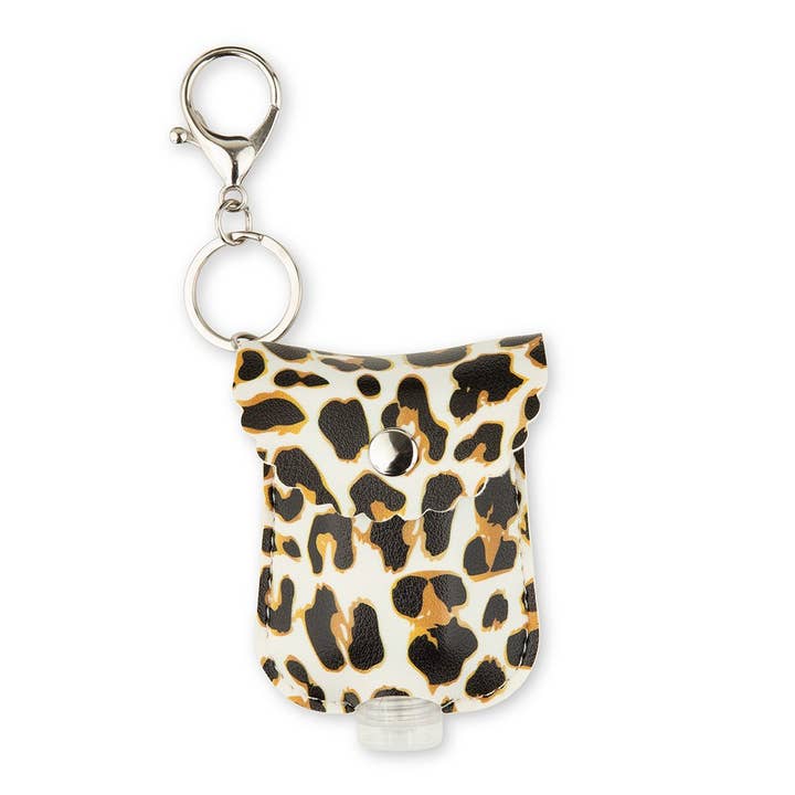 Faux Leather Hand Sanitizer Holder Keychain - Leopard Print and other Purchase Wholesale hand sanitizer keychain. Free Returns & Net 60 Terms on Faire trending on Faire.
