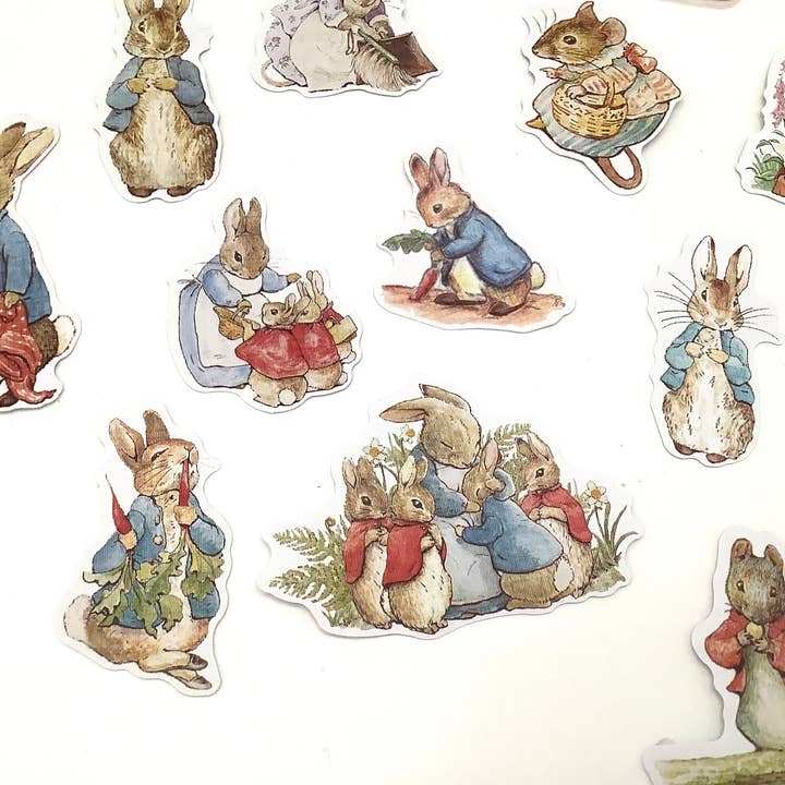 All Little Cute Things - Wholesale Sticker - Vintage Peter Rabbit Tea Party Decoration, Stickers4