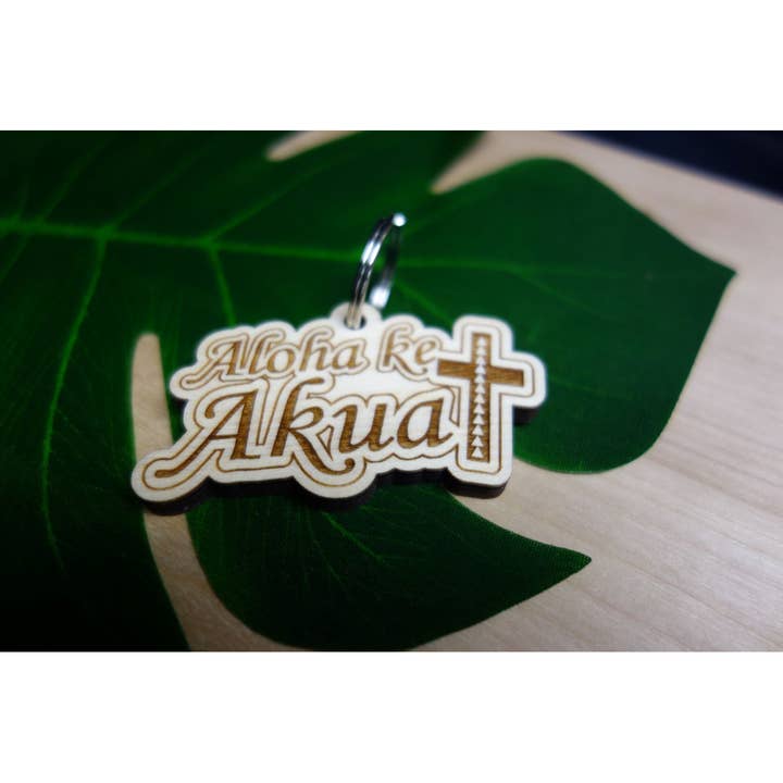Aloha Ke Akua trä nyckelring för wholesale av Aloha Cuts
