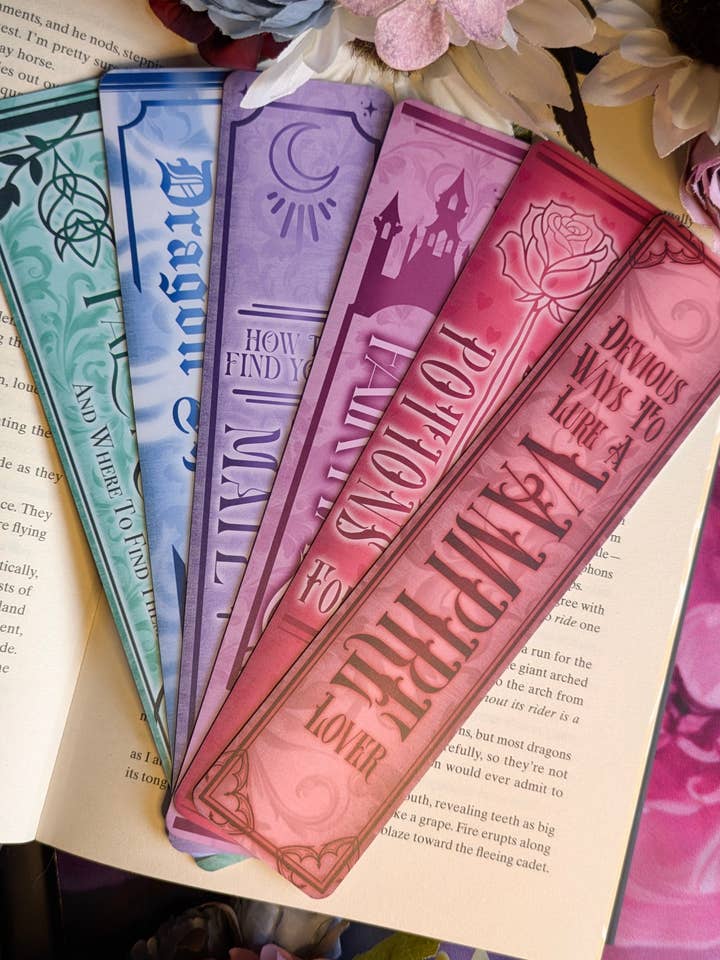 Full Set of Valentine's Book Spine Bookmarks for wholesale by Krorroskos Designs