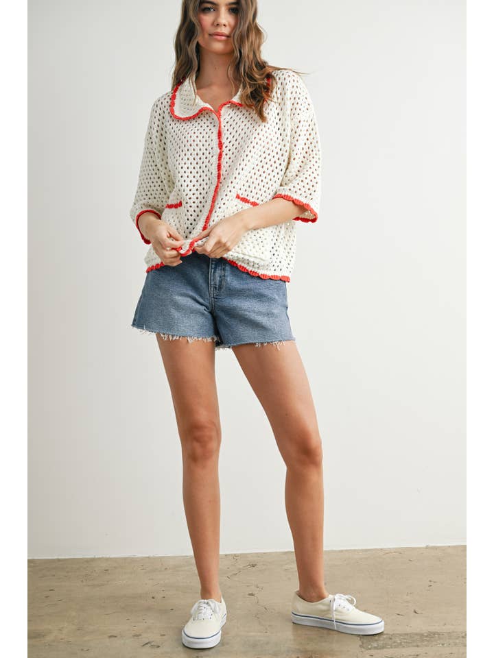 BUTTERMELON - Vendita all'ingrosso Maglione tricot - Donna - Maglione all'uncinetto Urban Vibe - BMW7654