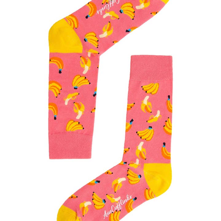 AusCufflinks - Wholesale Socks – Unisex - Banana Pink Socks8
