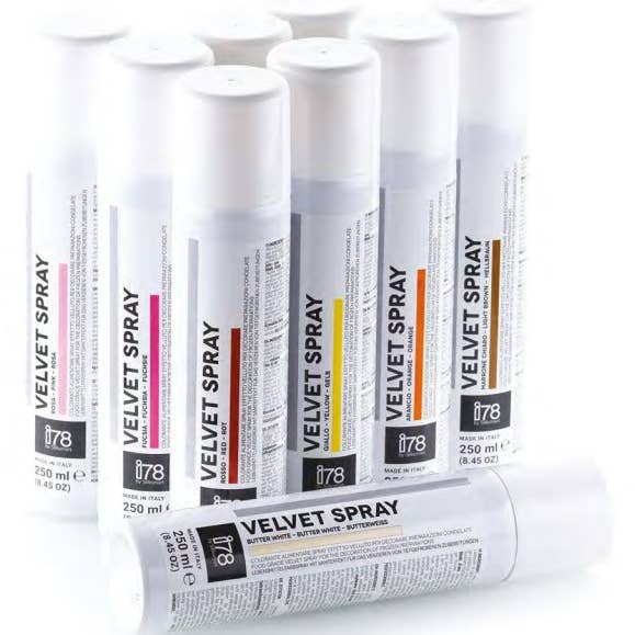 Silikomart - Wholesale Decoratieset voor cake - Velvet Spray - spray met groen fluweeleffect - 250 ml1