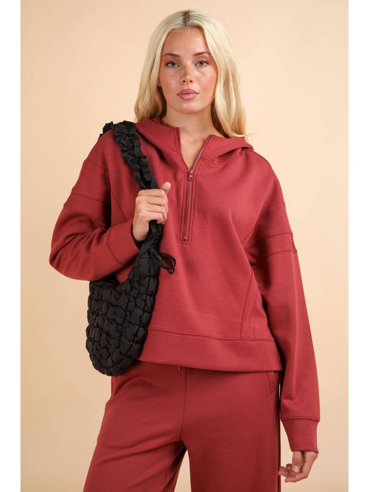 VERY J - Wholesale Activewear Set - Women's - NT11882SET-Oversized Knit Loungewear Top & Pants Set